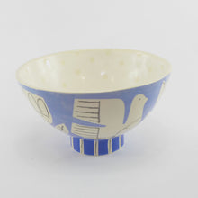 Load image into Gallery viewer, Cornflower garden footed bowl