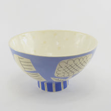 Load image into Gallery viewer, Cornflower garden footed bowl