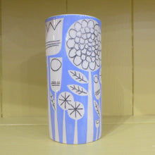 Load image into Gallery viewer, Cornflower garden small cylinder vase