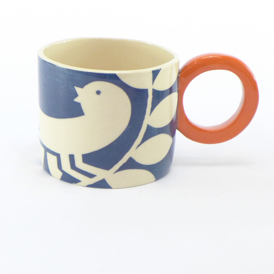 Teal ava bird mug right