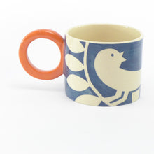 Load image into Gallery viewer, Teal ava bird mug left