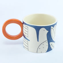 Load image into Gallery viewer, Dark blue patchwork garden mug