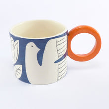 Load image into Gallery viewer, Dark blue patchwork garden mug