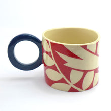 Load image into Gallery viewer, Dark red ava bird mug