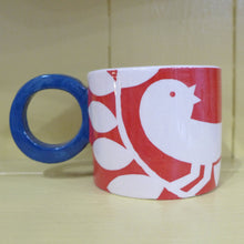 Load image into Gallery viewer, Dark red ava bird mug