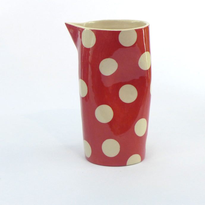 Dark red pinch jug
