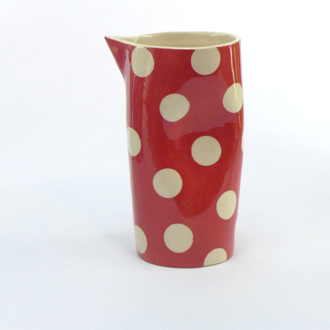 Dark red pinch jug