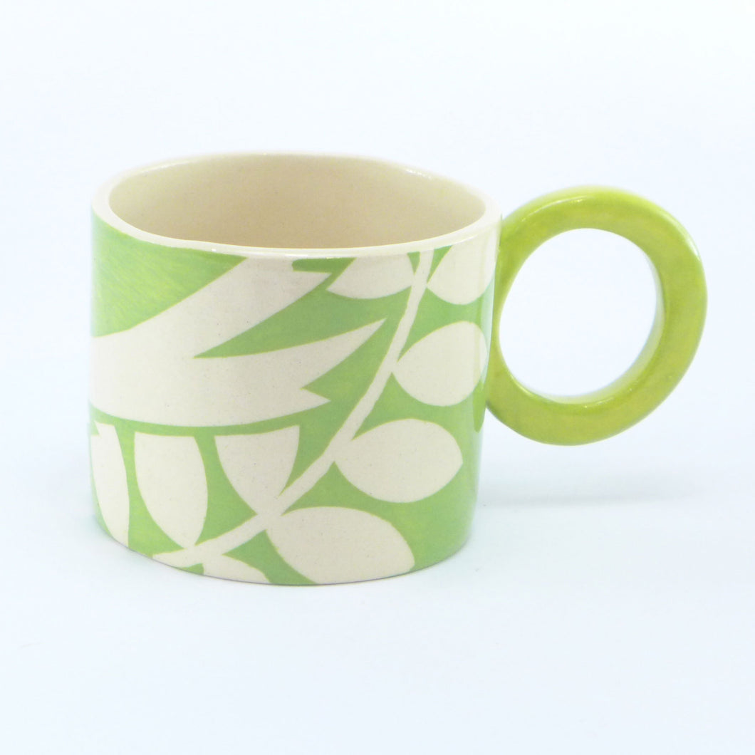 Green ava bird mug