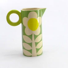 Load image into Gallery viewer, Green flower tall baby jug