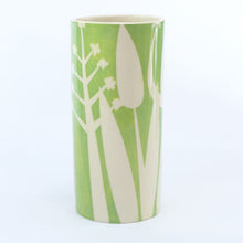 Load image into Gallery viewer, Green hedgerow small cylinder vase