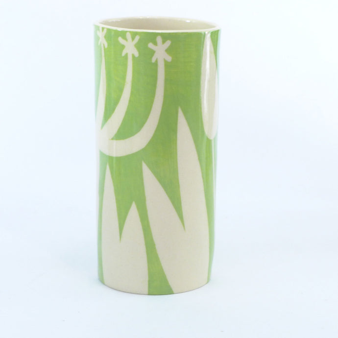 Green hedgerow small cylinder vase