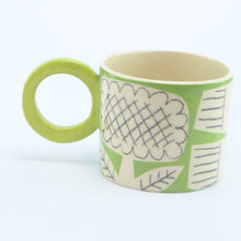 Load image into Gallery viewer, Green patchwork garden mug
