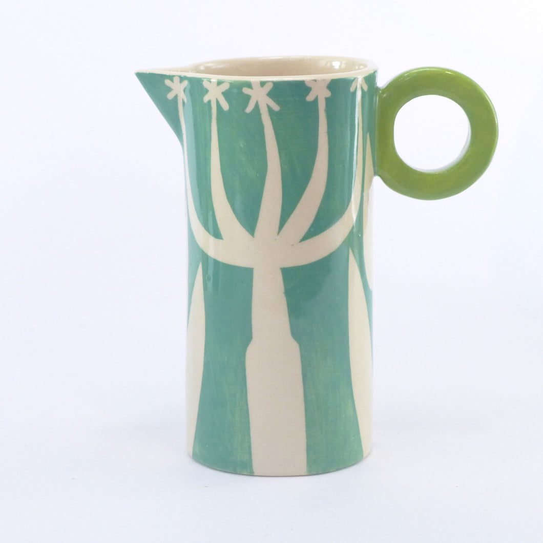 Jade green hedgerow tall baby jug