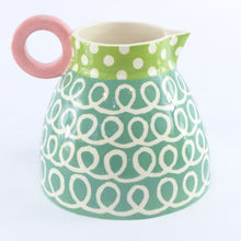 Load image into Gallery viewer, Jade squiggle fat jug