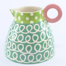 Load image into Gallery viewer, Jade squiggle fat jug