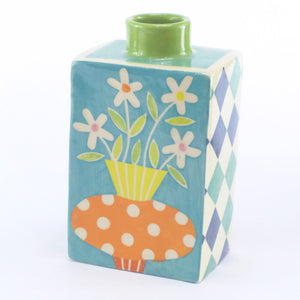 Medium rectangular bottle vase