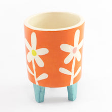 Load image into Gallery viewer, Orange daisy baby planter