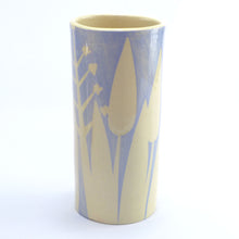 Load image into Gallery viewer, Pale blue hedgerow small cylinder vase