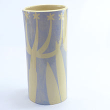 Load image into Gallery viewer, Pale blue hedgerow small cylinder vase