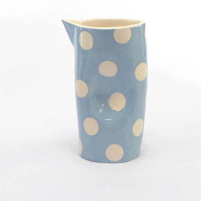 Pale blue pinch jug