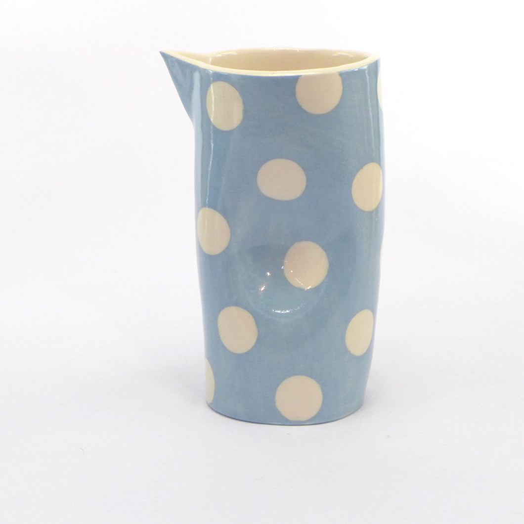 Pale blue pinch jug