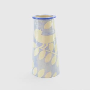 Pale blue ava bird cone vase