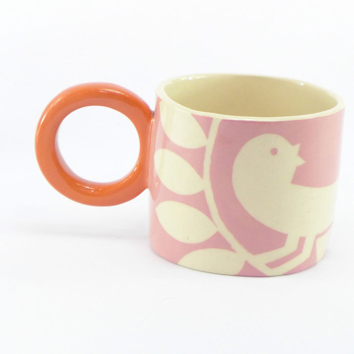 Pink ava bird mug