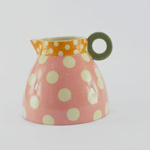 Load image into Gallery viewer, Pink spotty fat jug