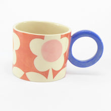 Load image into Gallery viewer, Red flower mug