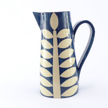 Load image into Gallery viewer, Teal stem tapered jug