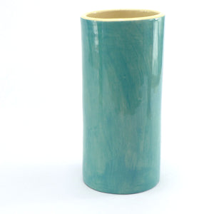 Turquoise retro tree small cylinder vase