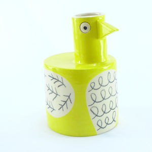 Yellow bird vase