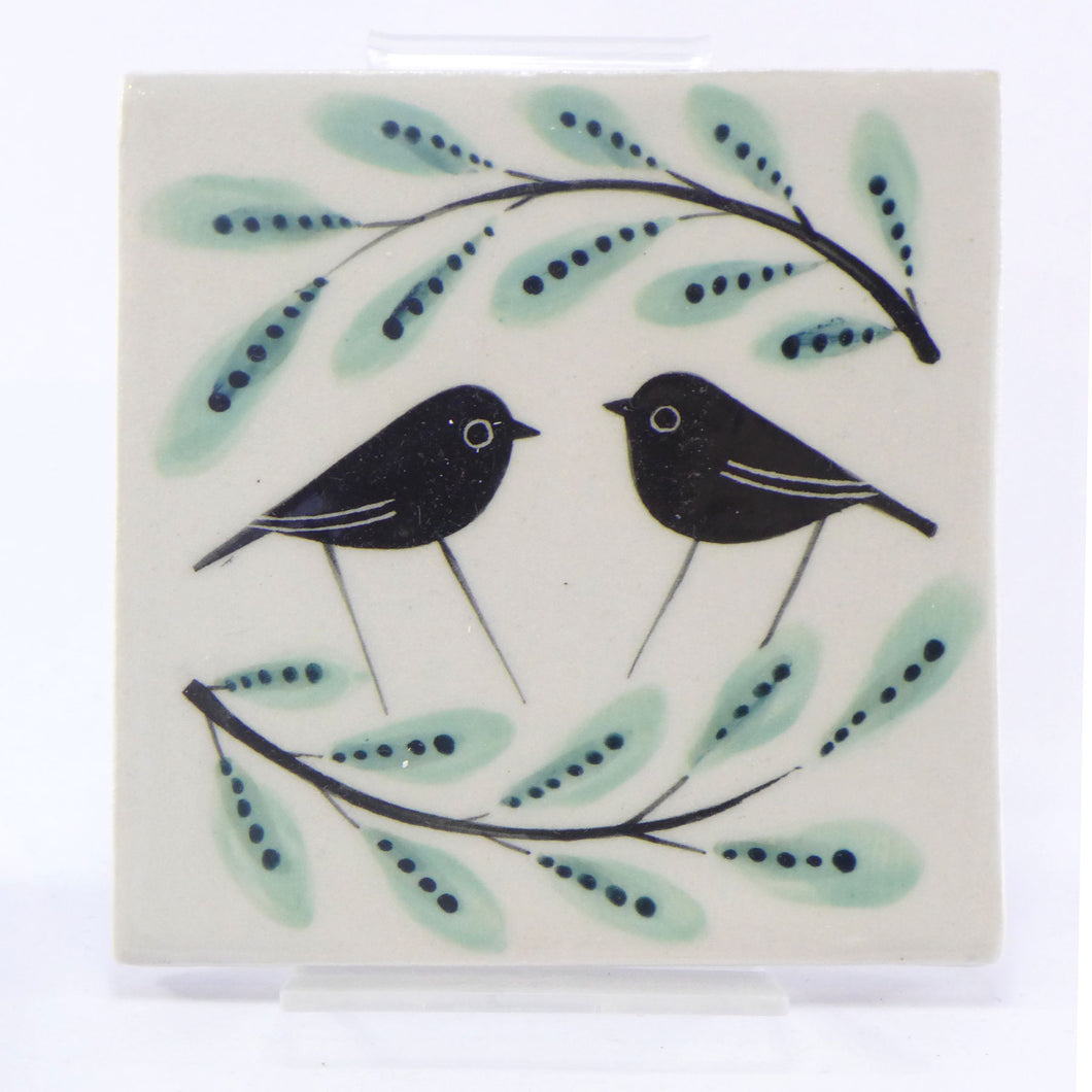 Bird in a bower tile