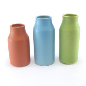 Leaf green flask vase LB128