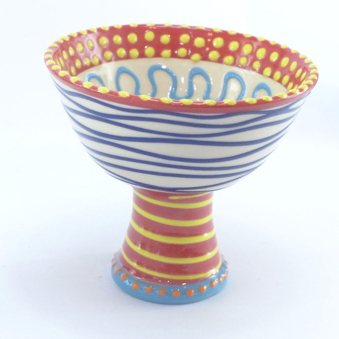 Sundae dish blue swirl