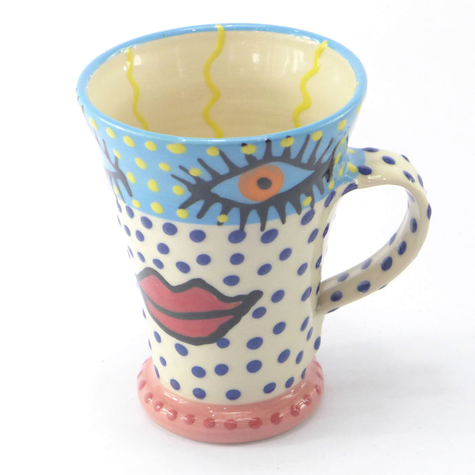 Eyes and Lips flared mug