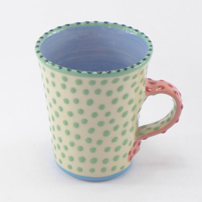 Pale green spotty espresso cup