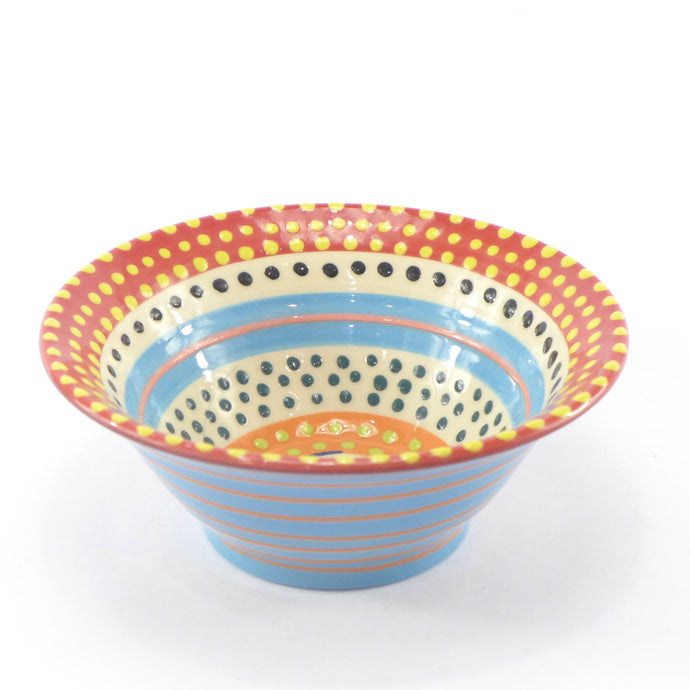 Red edge spotty medium bowl