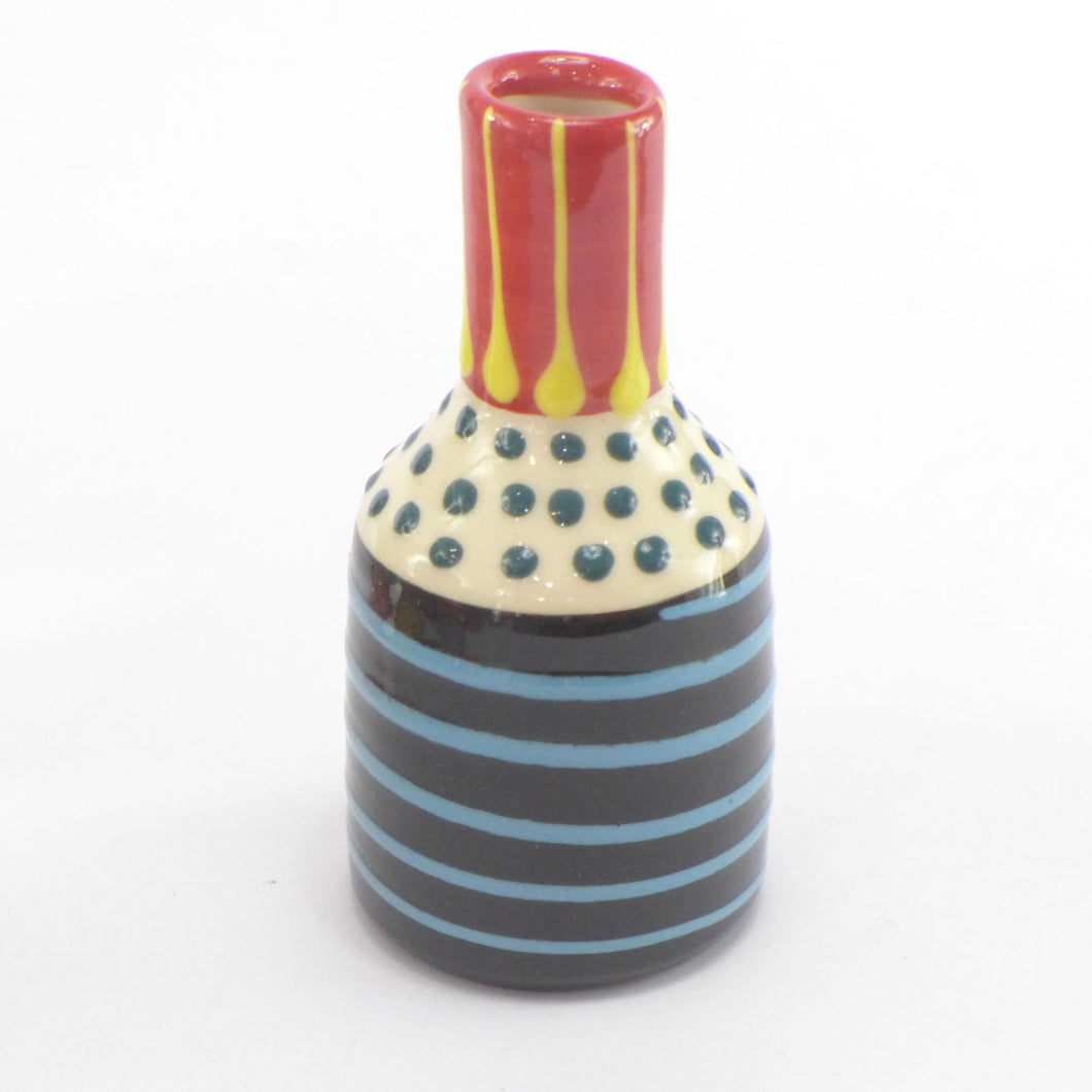 Red posy vase