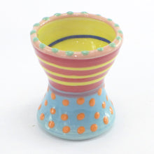 Load image into Gallery viewer, Egg cup red yellow swirl