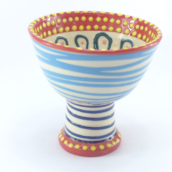 Sundae dish turquoise swirl