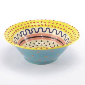 Yellow spot edge spotty medium bowl