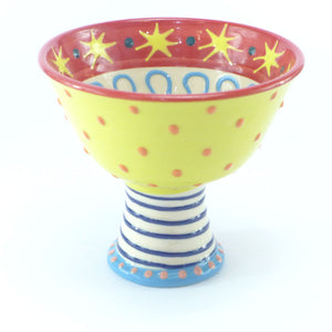 Sundae dish yellow spotty