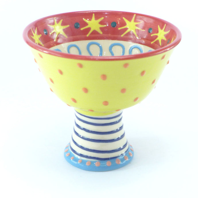 Sundae dish yellow spotty