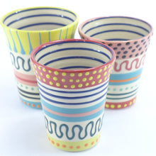 Load image into Gallery viewer, Pink edge spotty beaker