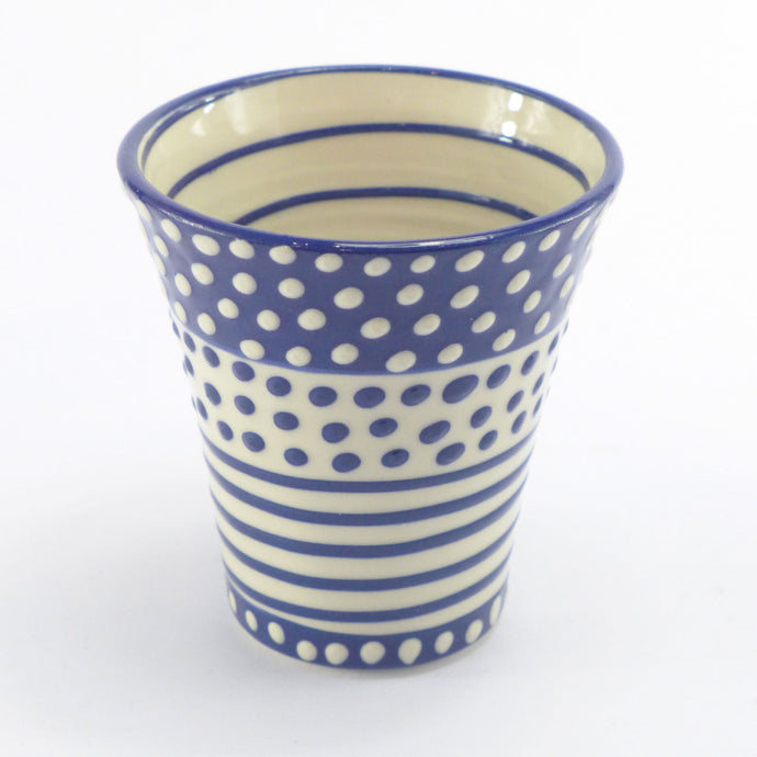 Blue spotty beaker