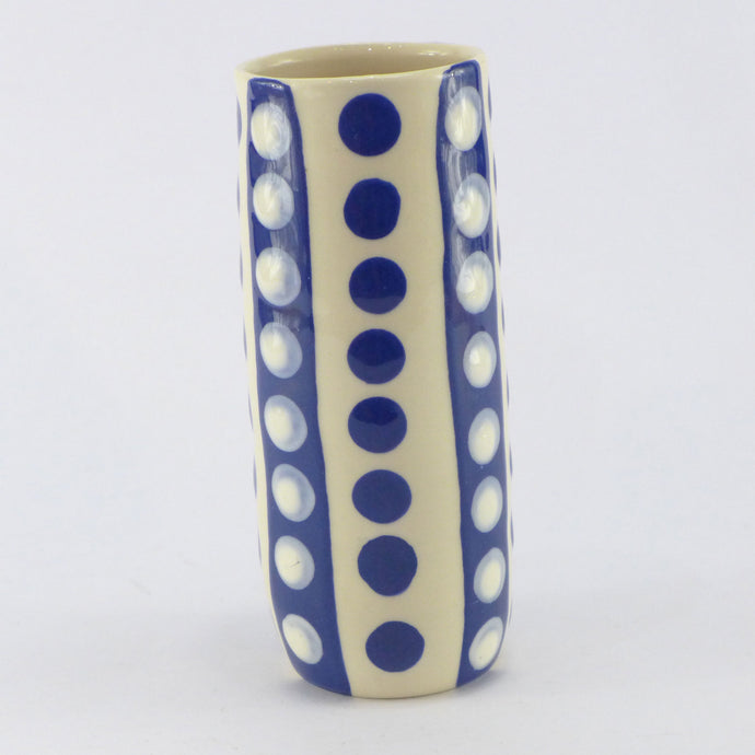 Blue spotty vase