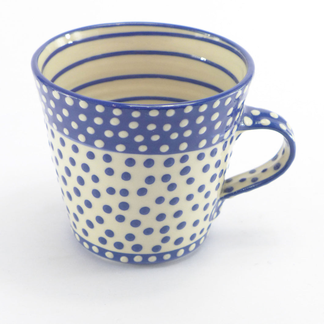 Blue xl spotty mug