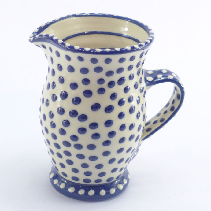 Spotty medium jug blue