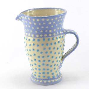 Pale blue spotty taller medium jug